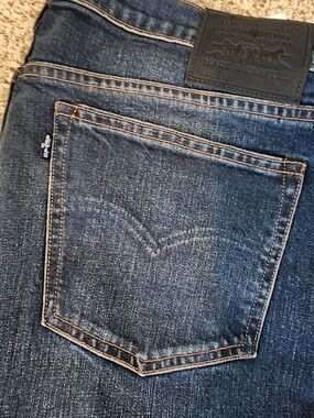 Levi’s Premium🔷️BLUE Tab Big "E" 510 Jeans Dark. Indie Sleaze Retro RARE Y2K 🔥